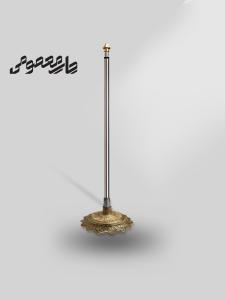پایه پرچم تشریفات خورشیدی طلایی + میله 